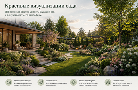 визуализация сада