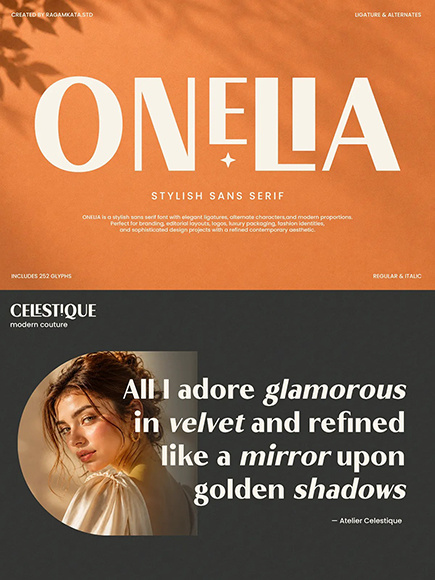 шрифт Onelia
