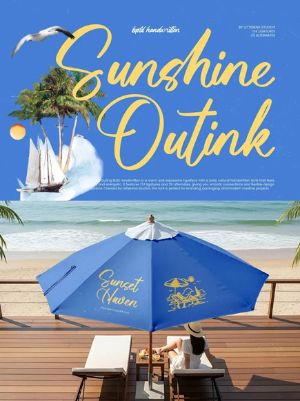 шрифт Sunshine Outink