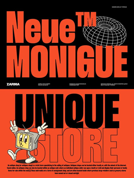 шрифт Monigue